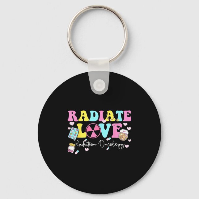 Chaveiro Radiate Love Radiation Oncology Valentine's Day Ra (Frente)