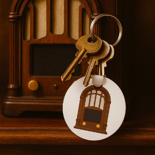 Chaveiro Rádio Vintage Wooden