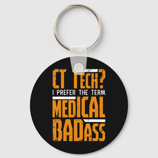 Chaveiro Radiologia Ct Tech Engraçada Digitalização Ct Cat  (Frente)