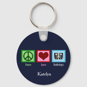 Chaveiro Radiologista Personalizado do Peace Love