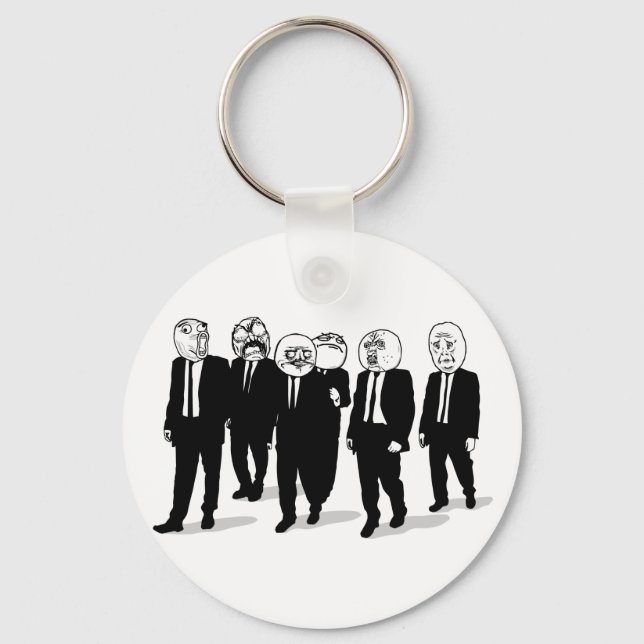 Chaveiro Rage Comic Meme Rostos Andando. Eu, Gusta. (Frente)