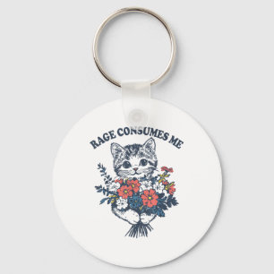 Chaveiro Rage consome-me gato-gato-gato-de-flor-doce