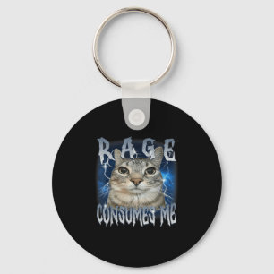 Chaveiro Rage me consome Cat Vintage Memória Engraçada