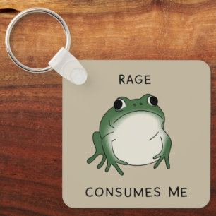 Chaveiro Rage Me Consome Sapo Lagoa Meme Vintage Natureza