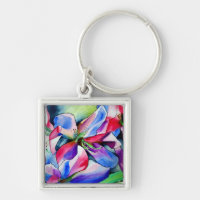 Rainbow Azalea flor original de aquarela