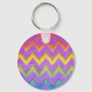 Chaveiro Rainbow Chevron por Shirley Taylor