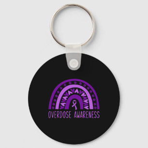 Chaveiro Rainbow Drug Vício Recovery Purple Ribbon 1