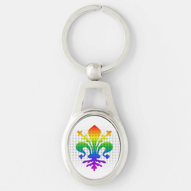Chaveiro Rainbow Fleur-de-lis (Frente)