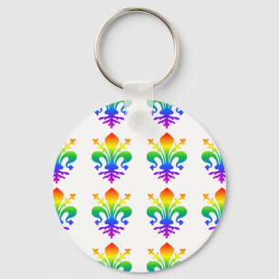 Chaveiro Rainbow Fleur-de-lis