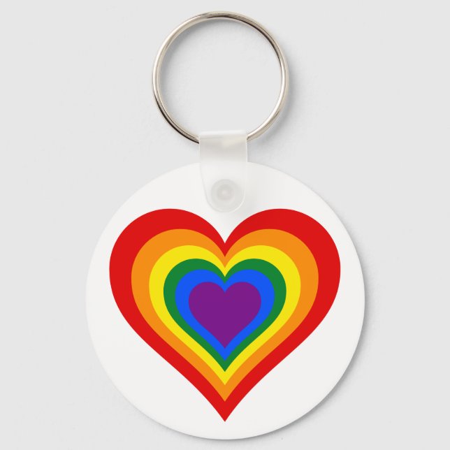 Chaveiro Rainbow Heart (Frente)