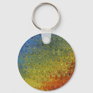 Chaveiro Rainbow Peacock Marble