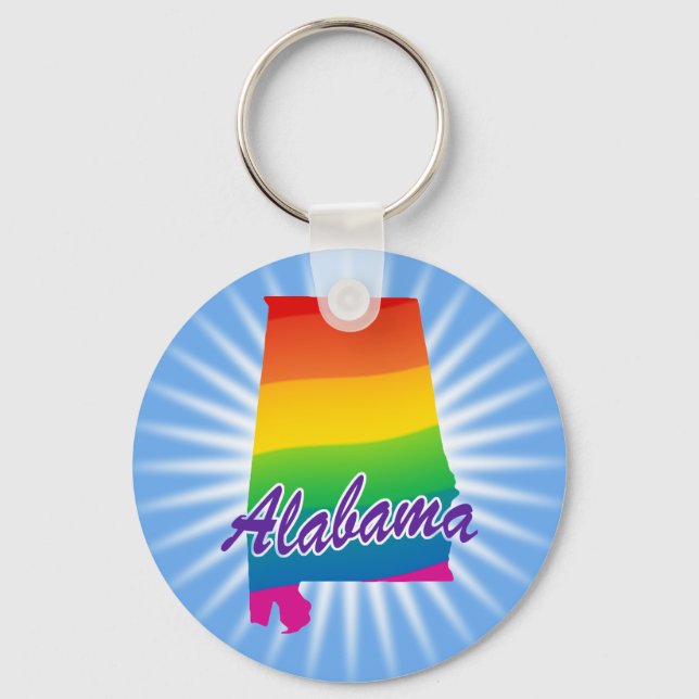 Chaveiro Rainbow State Of Alabama (Frente)