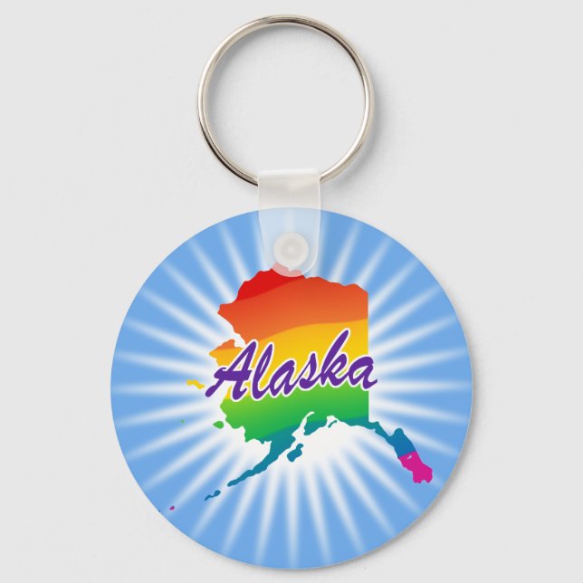 Chaveiro Rainbow State Of Alaska (Frente)