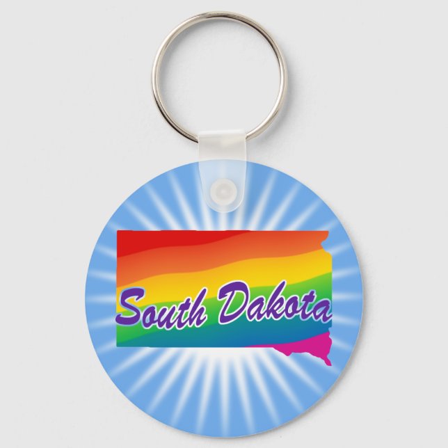 Chaveiro Rainbow State Of South Dakota (Frente)