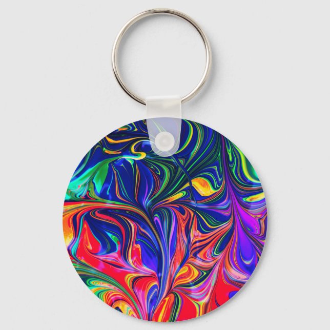 Chaveiro Rainbow Swirl Trippy Glow Stick (Frente)