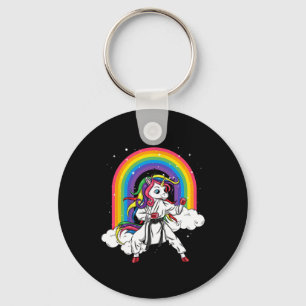 Chaveiro Rainbow Unicorn Karate Taekwondo Mma Judo Kids Gir