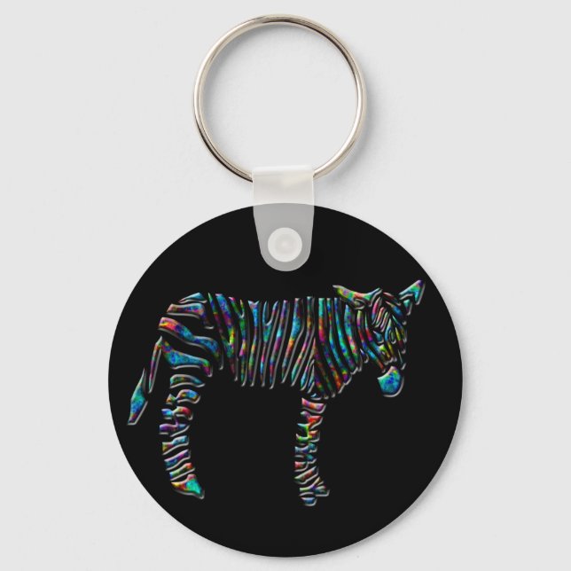 Chaveiro Rainbow Zebra (Frente)
