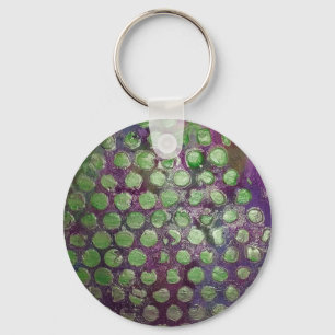 Chaveiro Raine roxa, Abstrato em pontos roxos e verdes