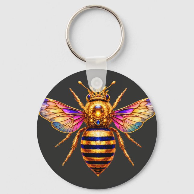 Chaveiro Rainha Abelha Com Coroa (Frente)