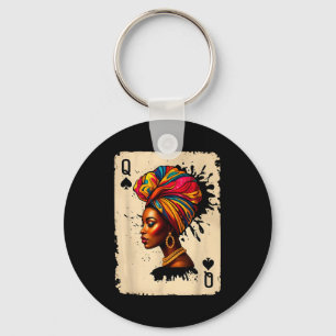 Chaveiro Rainha Card do Melanina Africana da História Negra