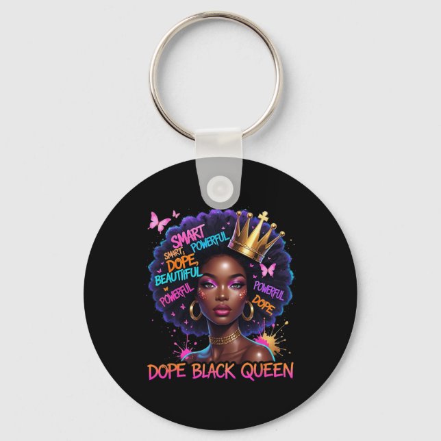 Chaveiro Rainha da Droga Melanina Africana Mulheres Negras  (Frente)