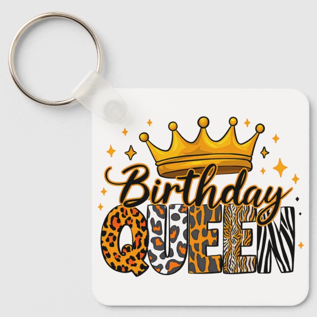 Chaveiro Rainha de Aniversário Crown Safari (Frente)
