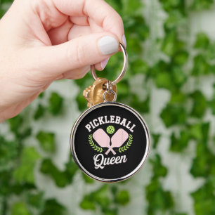 Chaveiro Rainha do Pickleball Jogadora de Pickleball Engraç
