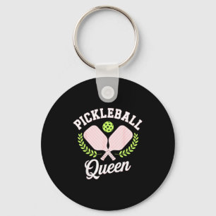 Chaveiro Rainha do pickleball jogadora engraçada de pickleb