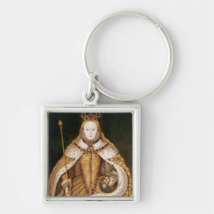 Chaveiro Rainha Elizabeth mim em vestes da coroação