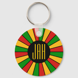 Chaveiro RAIOS DO BOTÃO DA BANDEIRA DE RASTAFARI + seu