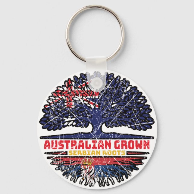 Chaveiro Raízes de Árvore da Austrália Australiana Sérvia (Frente)