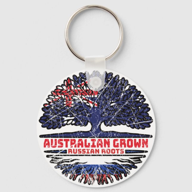 Chaveiro Raízes de Árvore Russas da Austrália Australiana (Frente)