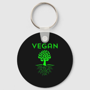 Chaveiro Raízes de árvore veganas amor vegetariano verde mã