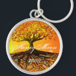 Chaveiro Raízes do Amor<br><div class="desc">Chaveiro para o carro da lua de mel da recepção. Convites para Casamento em Árvore para a planície do leito do rio Boho Boho bohemian Lover. Árvore de Amor Vermelho com Aves 5 x 7 Convite para Casamento com Sujeiras e Corações - Veja Mais Árvores Whimsical por Sandra - veja...</div>