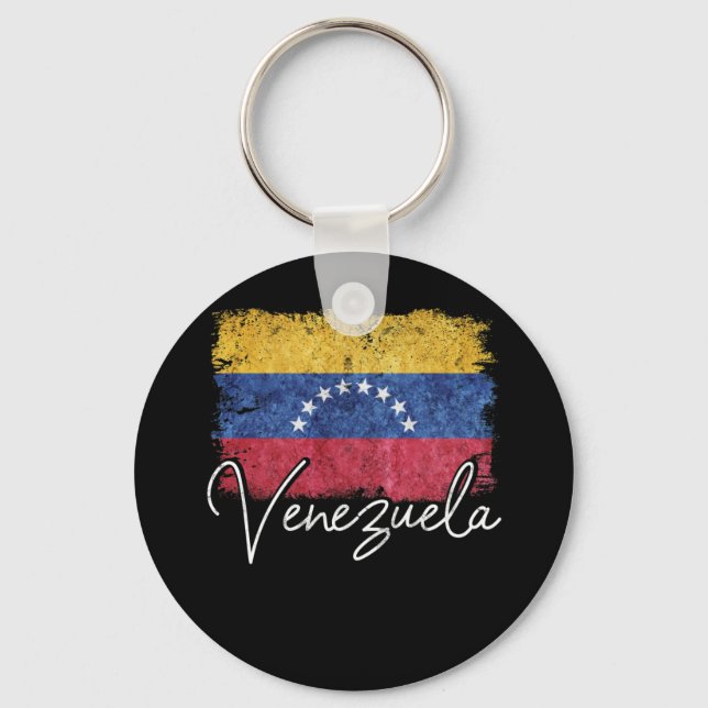 Chaveiro Raízes do Orgulho da Venezuela na Bandeira da Vene (Frente)