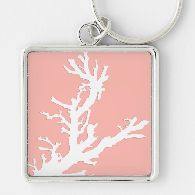 Chaveiro Ramal de coral - branco a rosa dos corais (Frente)