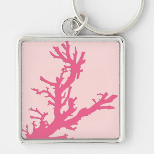 Chaveiro Ramal de coral - tons cor-de-rosa de coral