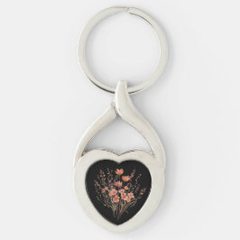 Chaveiro Ramalhete de Flores Silvestres com Bordado Colorid