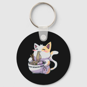 Chaveiro Ramen Cat Kawaii Anime Gift Japonês