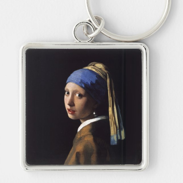Chaveiro Rapariga com pintura de orelha por Vermeer (Frente)