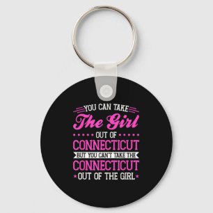 Chaveiro Rapariga de Connecticut não pode tirar o Connectic