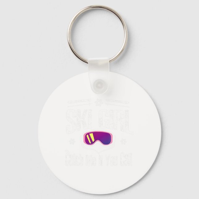 Chaveiro Rapariga de Esqui Me Pegue Se Puder (Frente)