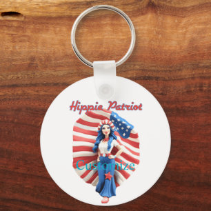 Chaveiro Rapariga de Hippie Patriótica Thunder_Cove