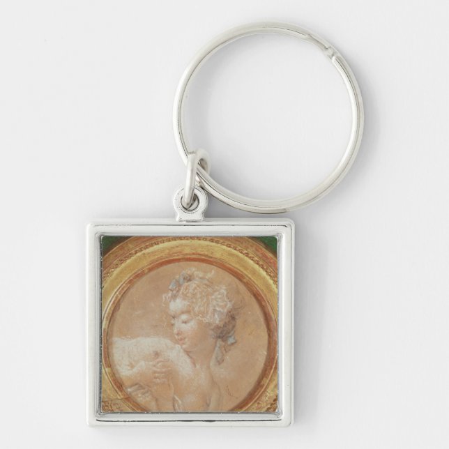 Chaveiro Rapariga que espreme seu peito (Frente)