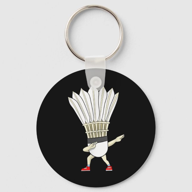 Chaveiro Rapaz do Volante de Badminton com Dabbing  (Frente)