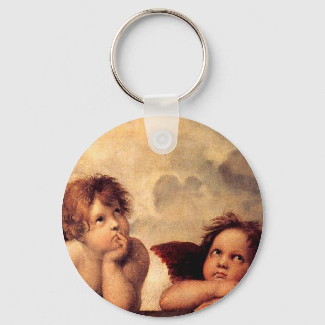 Chaveiro Raphael Cherubs Sistine Madonna Key Chain (Frente)