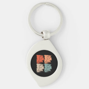 Chaveiro Raquete de Badminton Badminton Retro