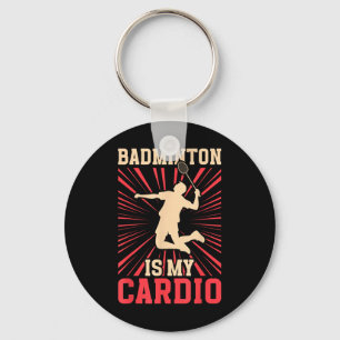 Chaveiro Raquete Shuttle Badminton É Meu Passaro Cardio 