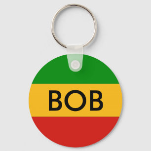 Chaveiro RASTAFARI FLAG COLORS + seu nome e suas ideias