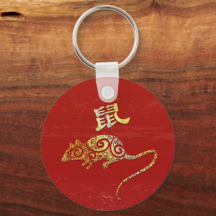 Chaveiro Rat Chinês - Símbolo de constelação do Horoscópio 